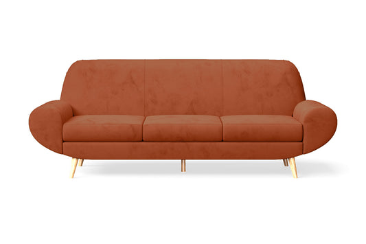 Serina 4 Seater Sofa Orange Velvet