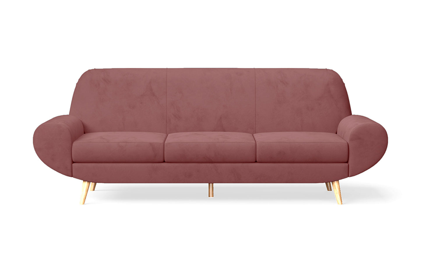 Serina 4 Seater Sofa Pink Velvet