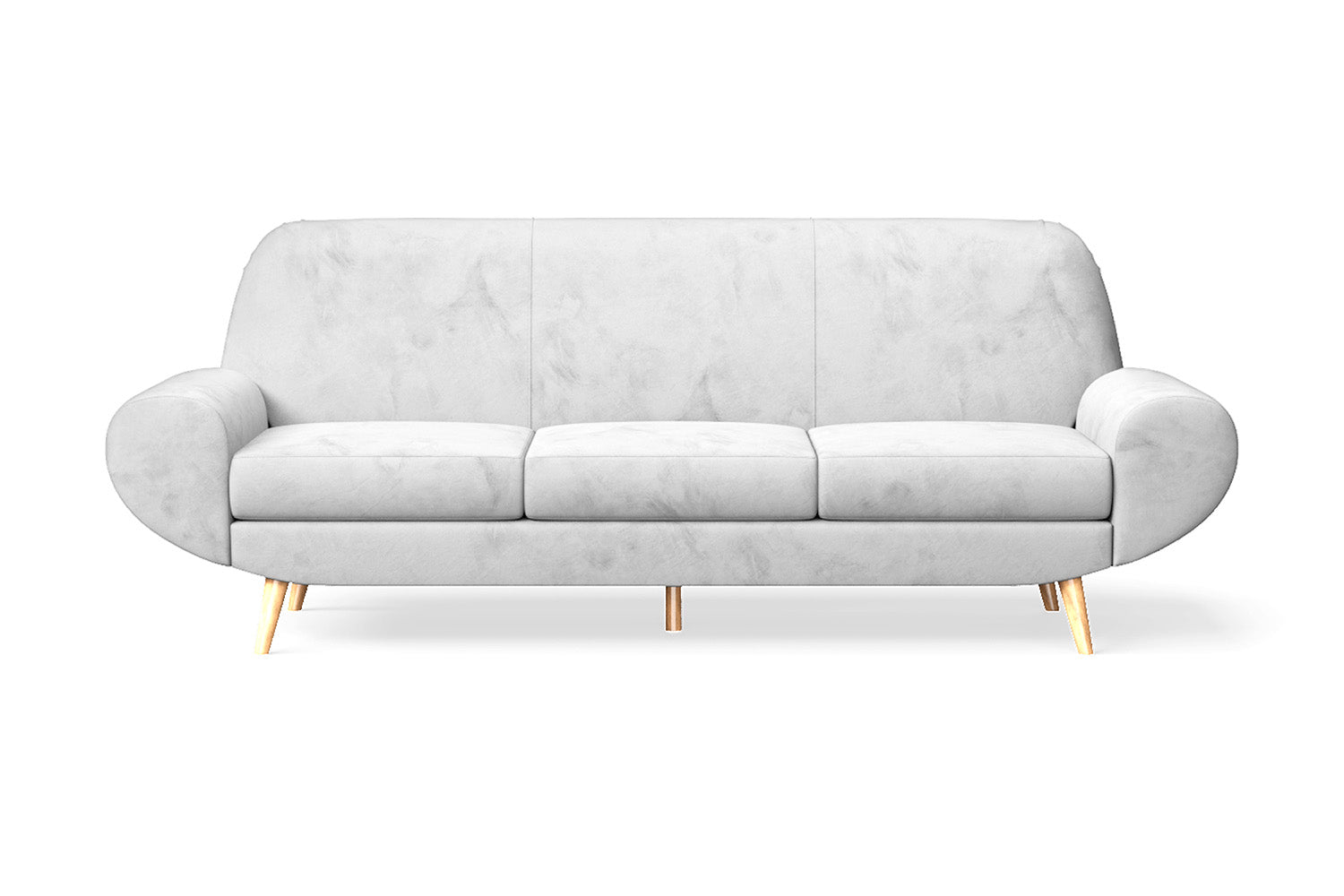 Serina 4 Seater Sofa White Velvet