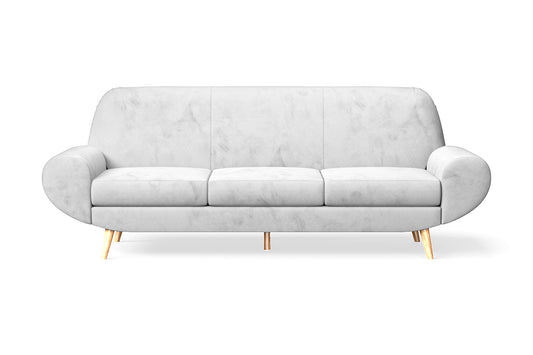 Serina 4 Seater Sofa White Velvet