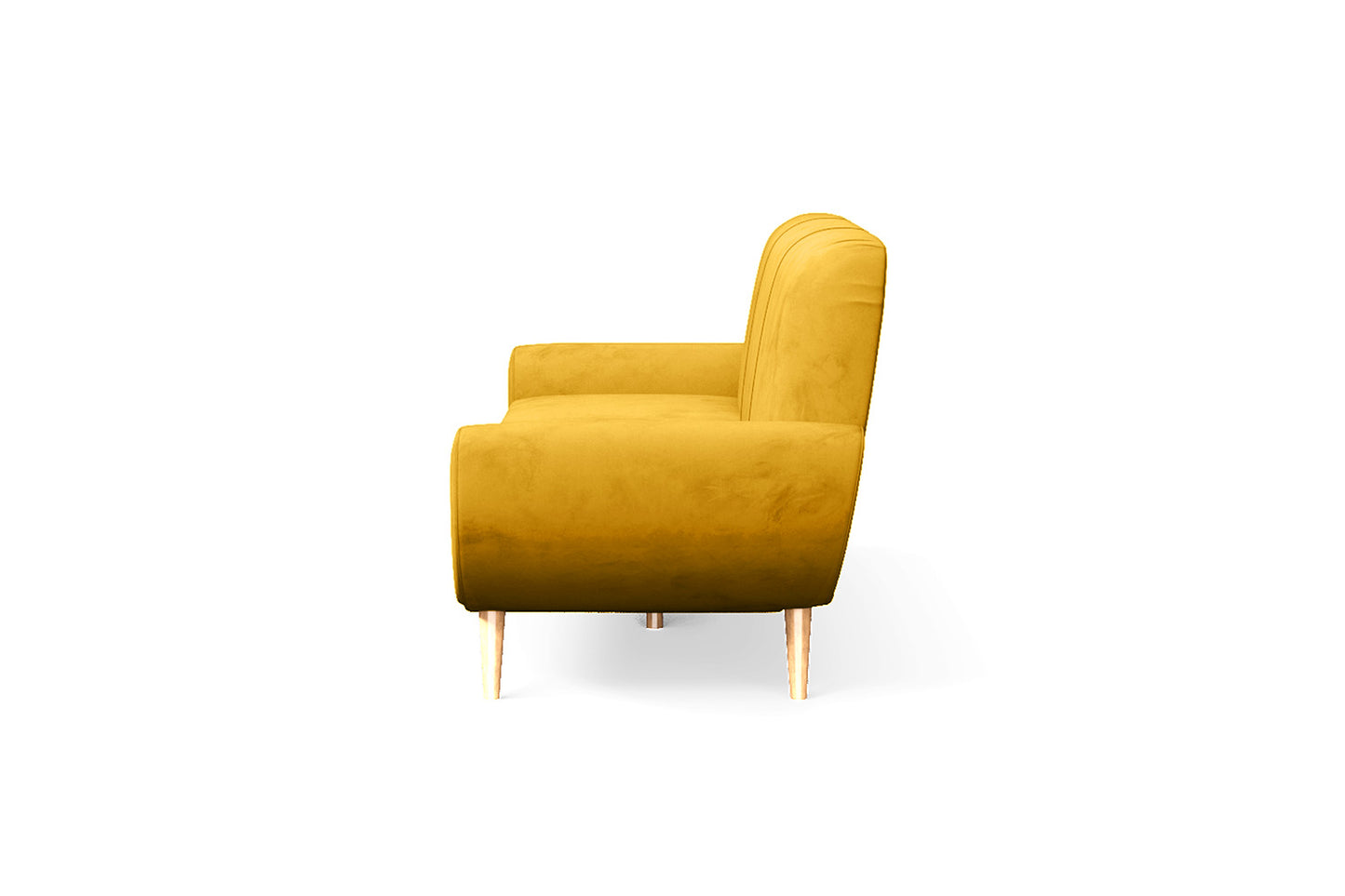 Serina 4 Seater Sofa Yellow Velvet