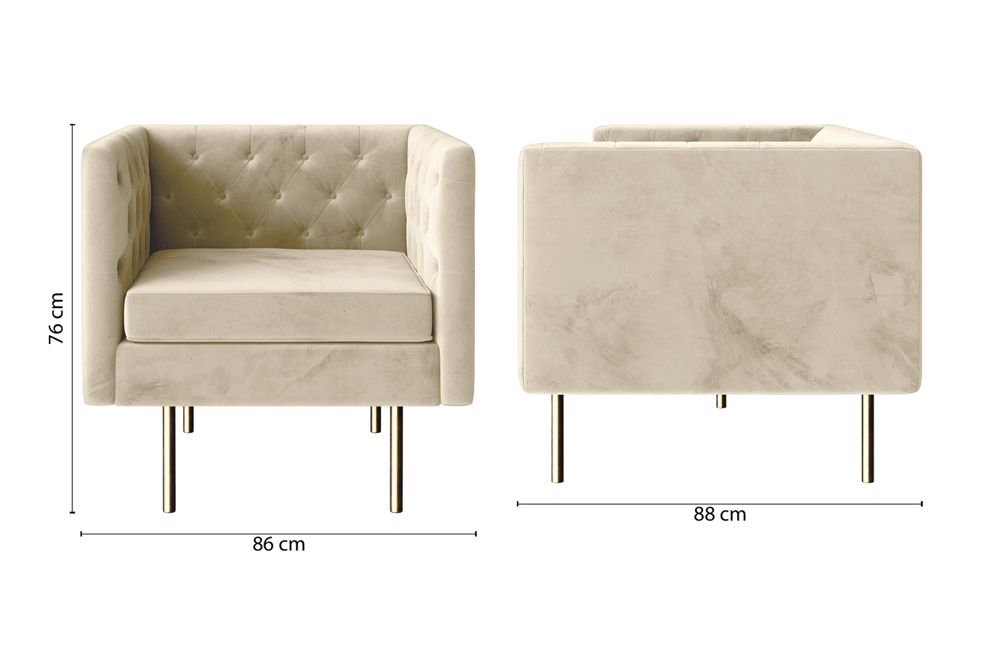 Spezia Armchair Cream Velvet