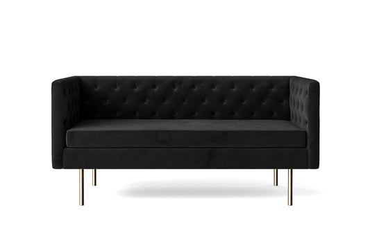 Spezia 2 Seater Sofa Black Velvet