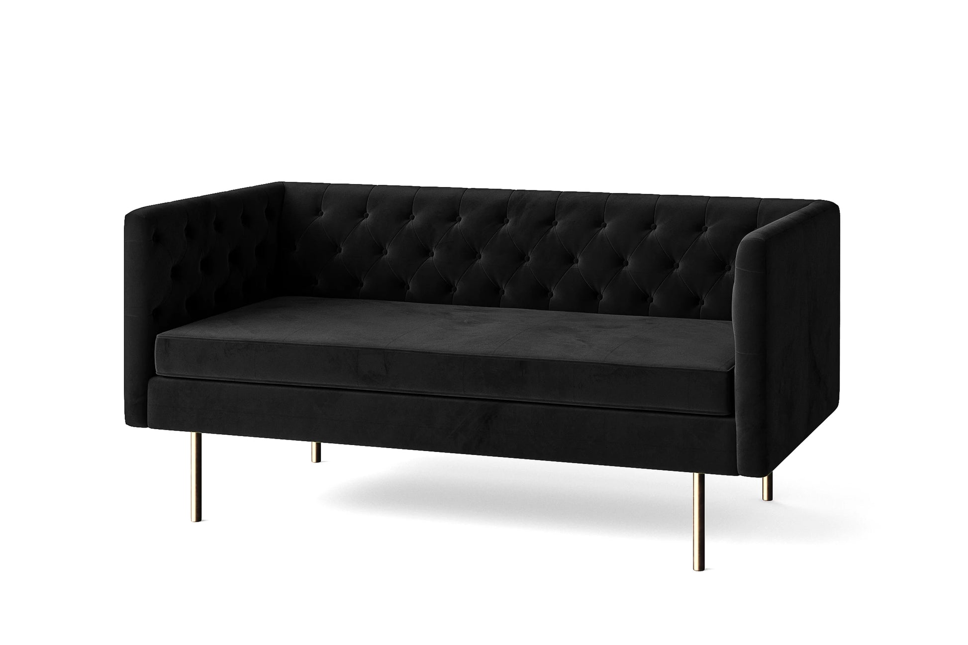 Spezia 2 Seater Sofa Black Velvet