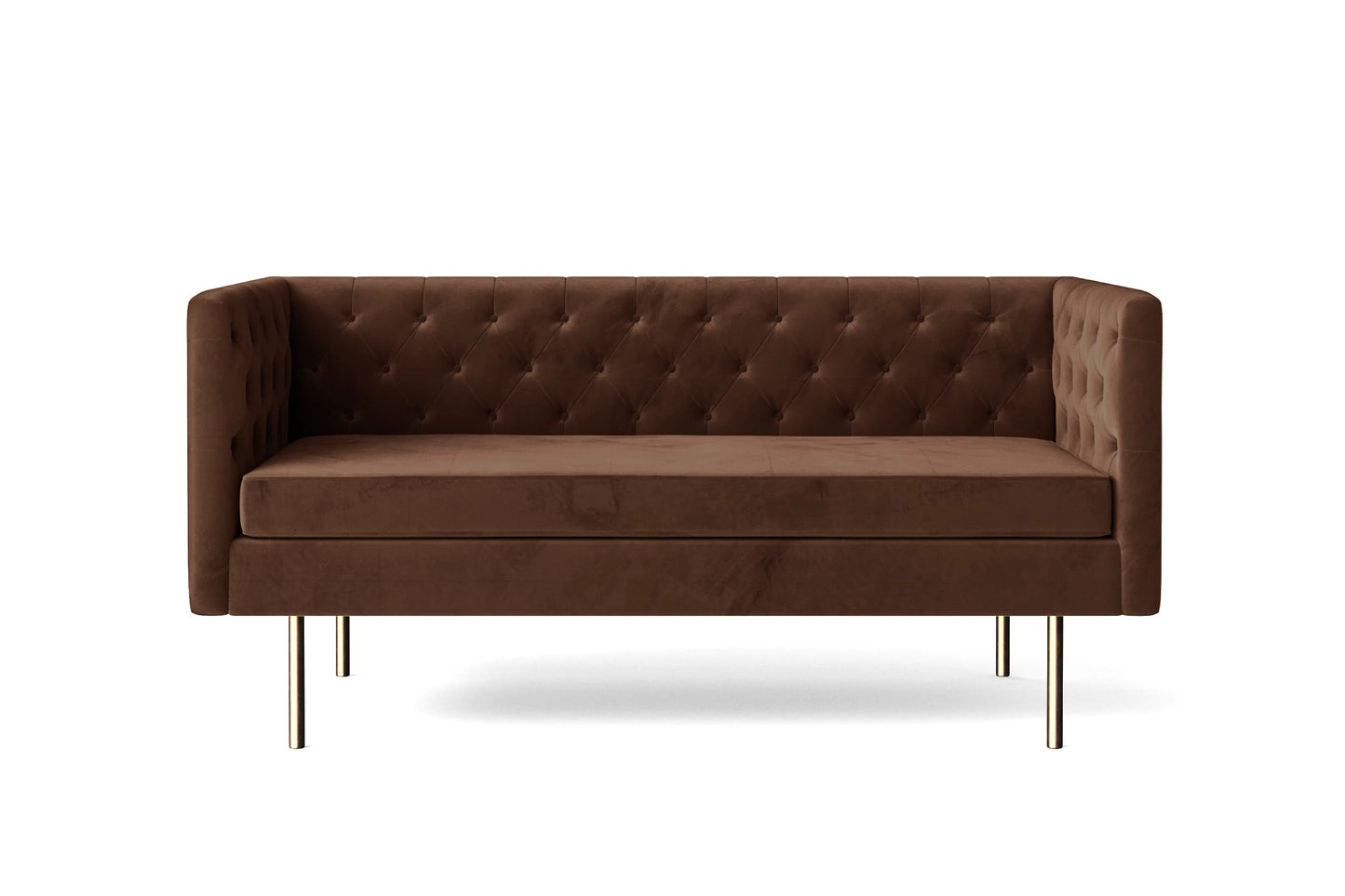 Spezia 2 Seater Sofa Coffee Brown Velvet