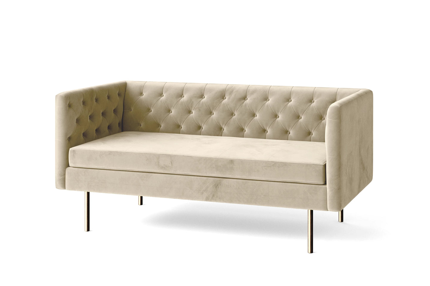 Spezia 2 Seater Sofa Cream Velvet