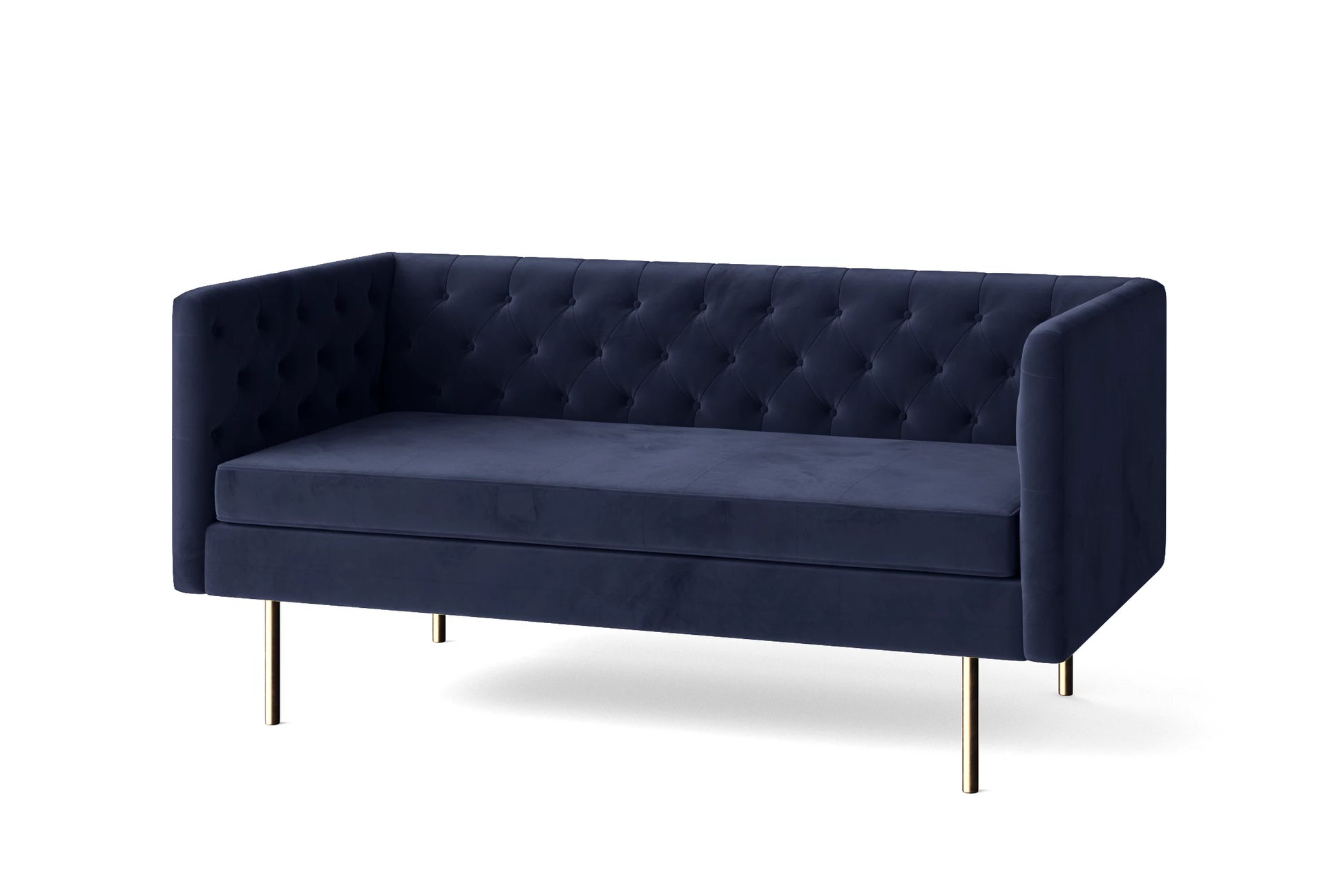 Spezia 2 Seater Sofa Dark Blue Velvet