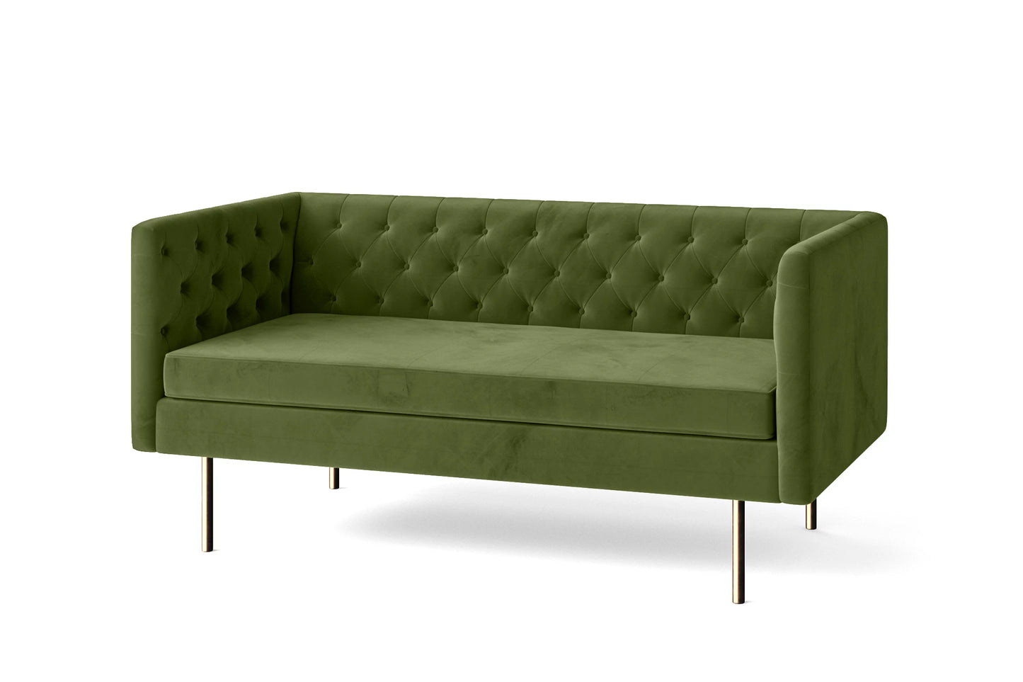 Spezia 2 Seater Sofa Lime Velvet