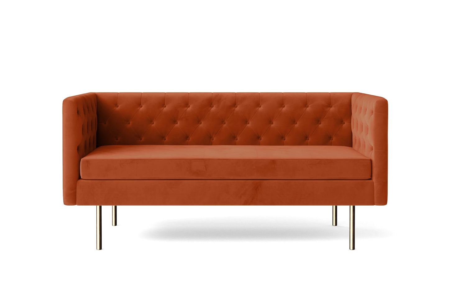 Spezia 2 Seater Sofa Orange Velvet