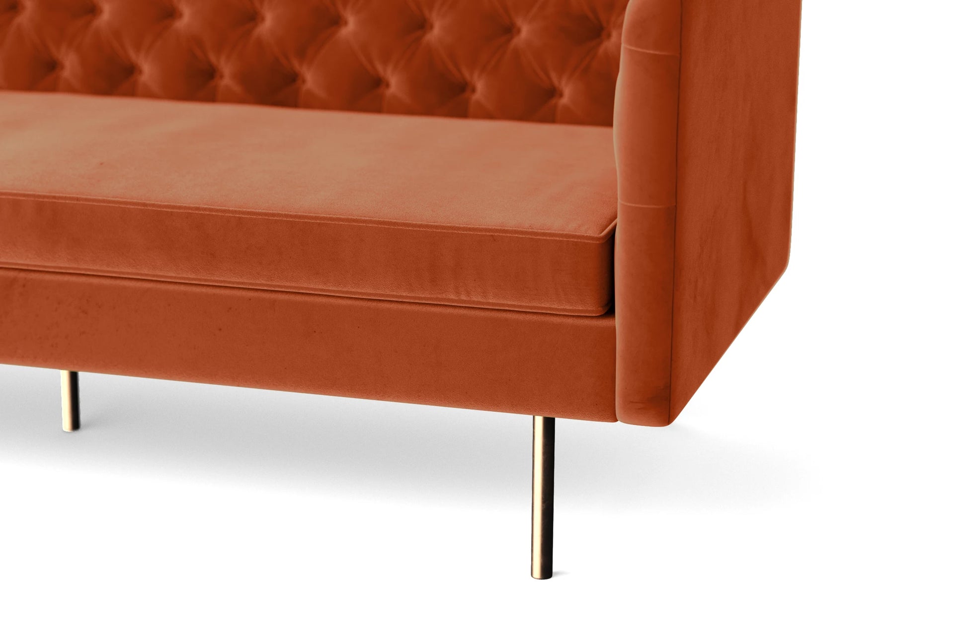 Spezia 2 Seater Sofa Orange Velvet