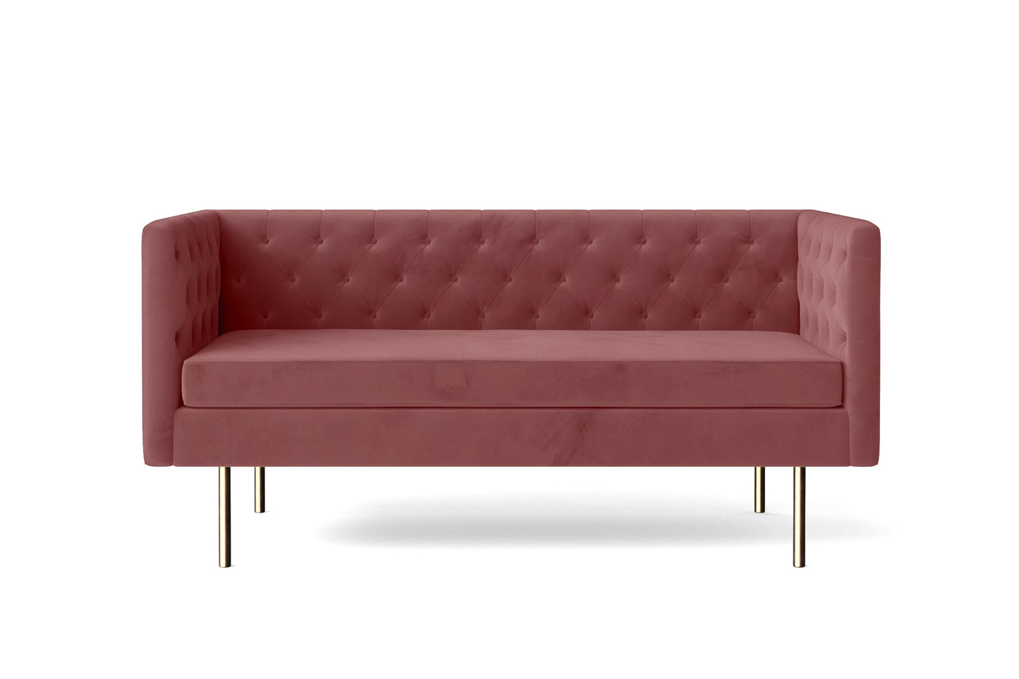 Spezia 2 Seater Sofa Pink Velvet