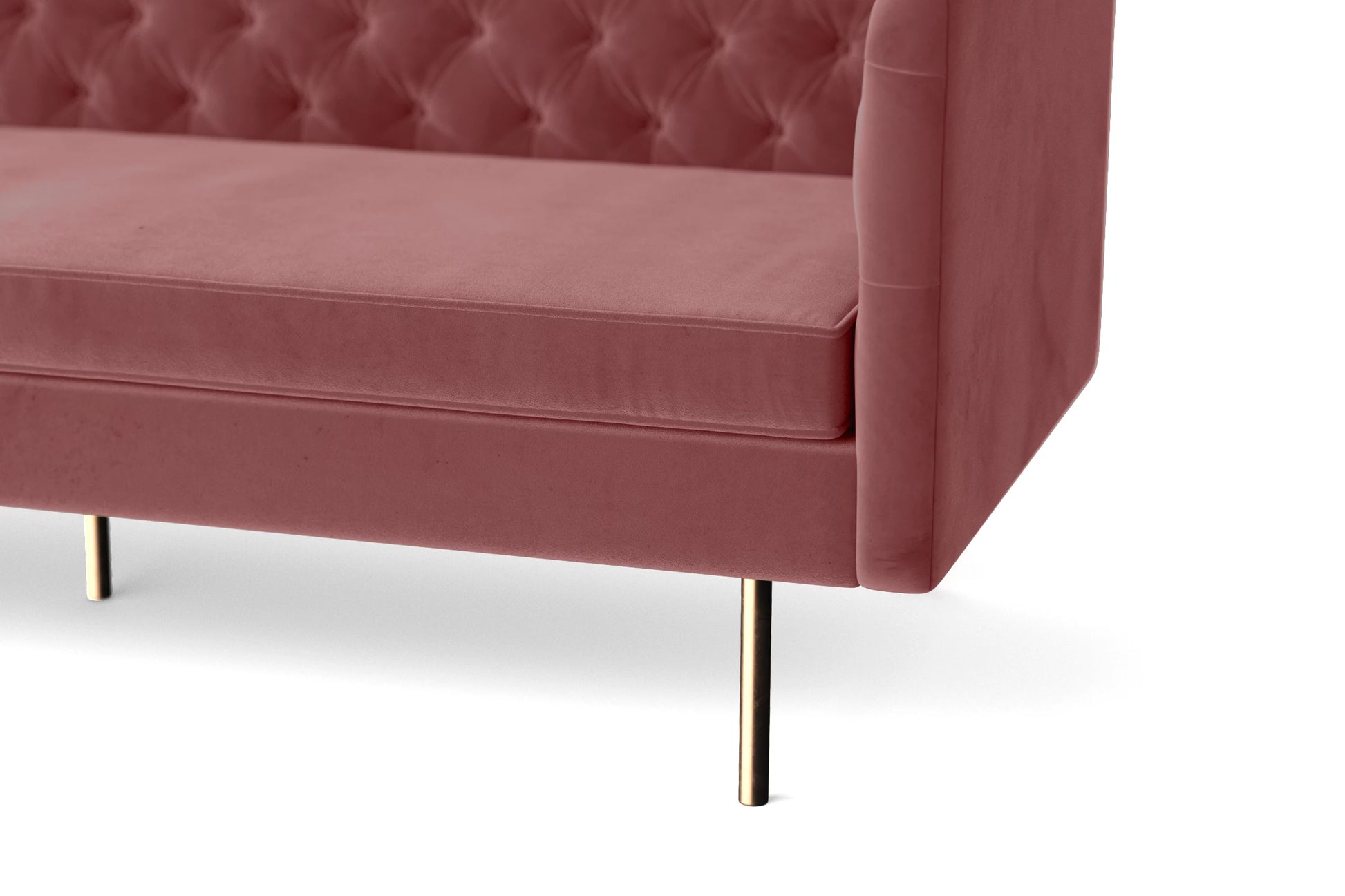 Spezia 2 Seater Sofa Pink Velvet