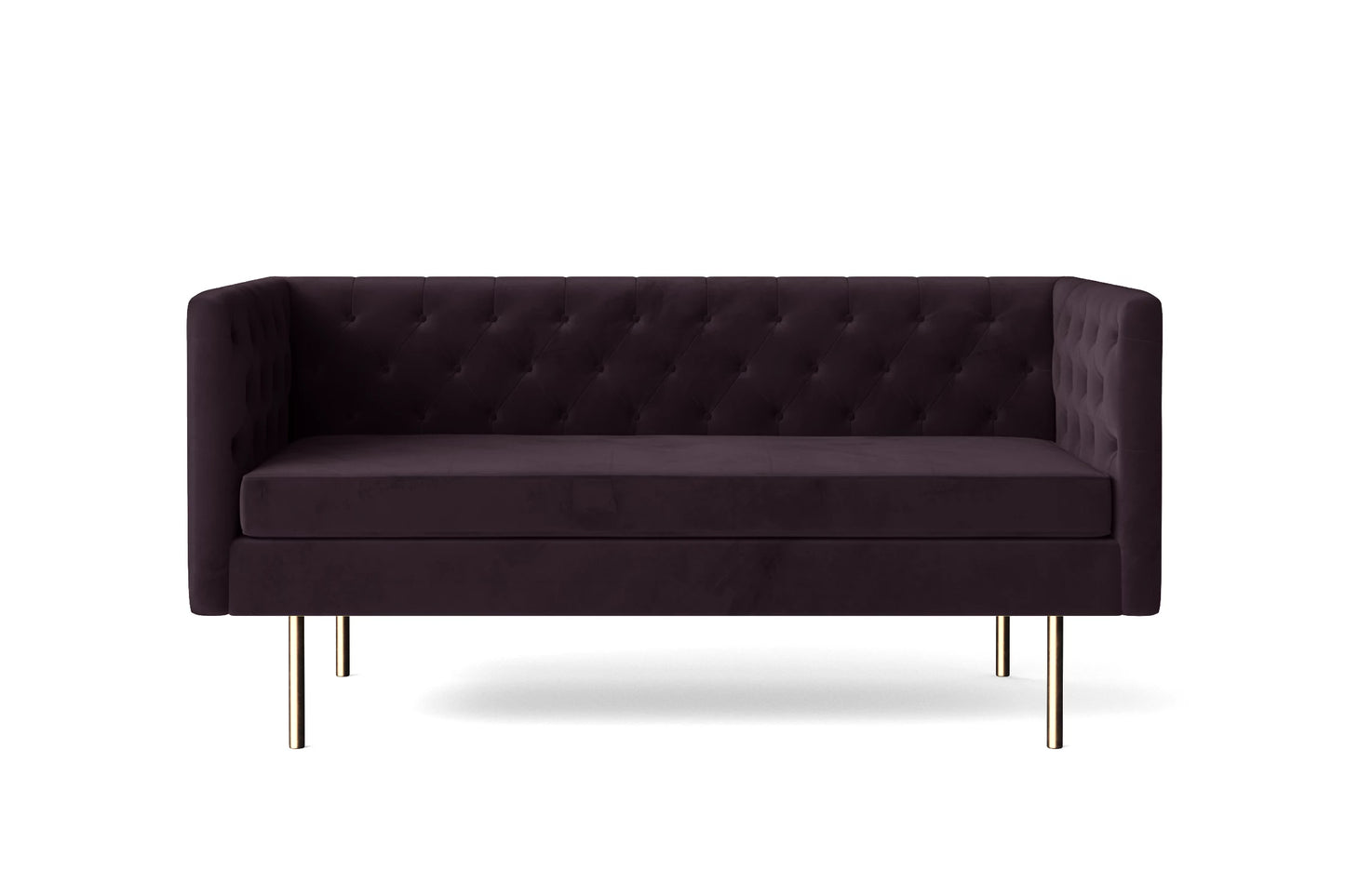 Spezia 2 Seater Sofa Purple Velvet