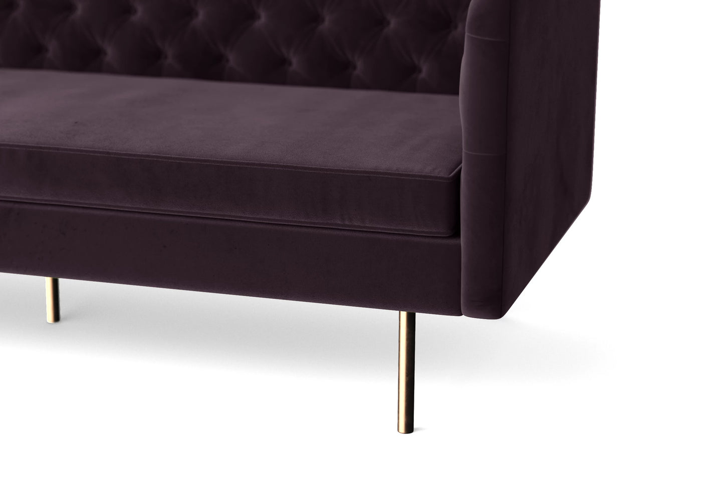 Spezia 2 Seater Sofa Purple Velvet