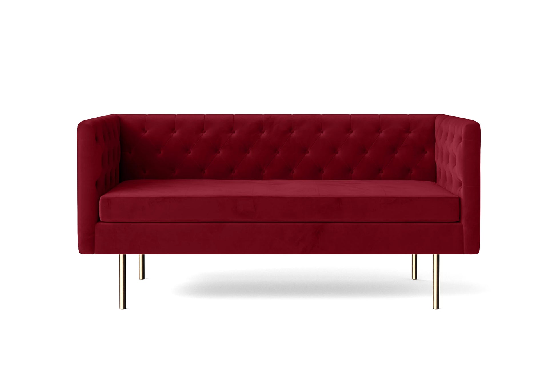 Spezia 2 Seater Sofa Red Velvet