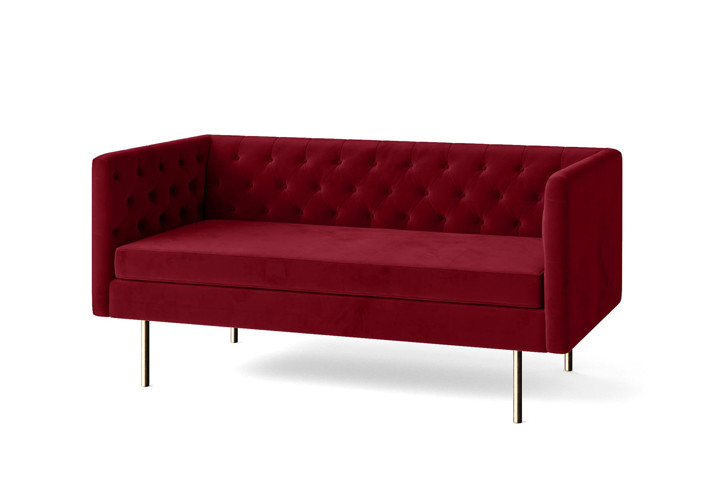 Spezia 2 Seater Sofa Red Velvet