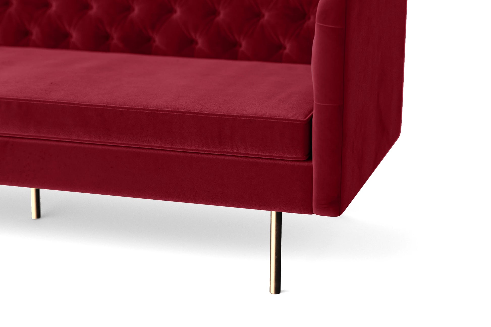 Spezia 2 Seater Sofa Red Velvet