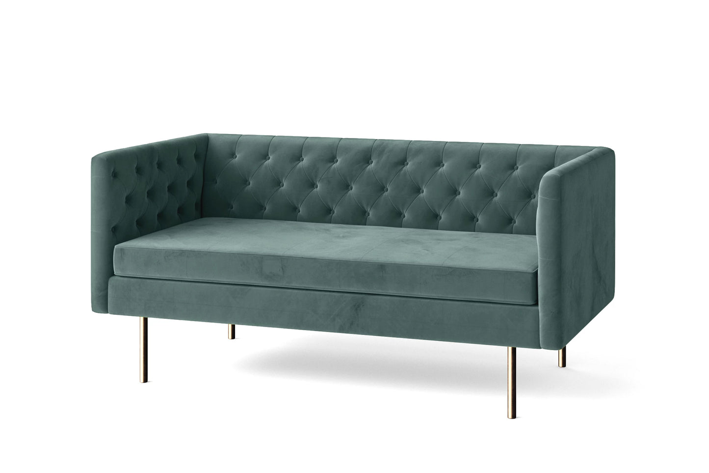 Spezia 2 Seater Sofa Teal Velvet