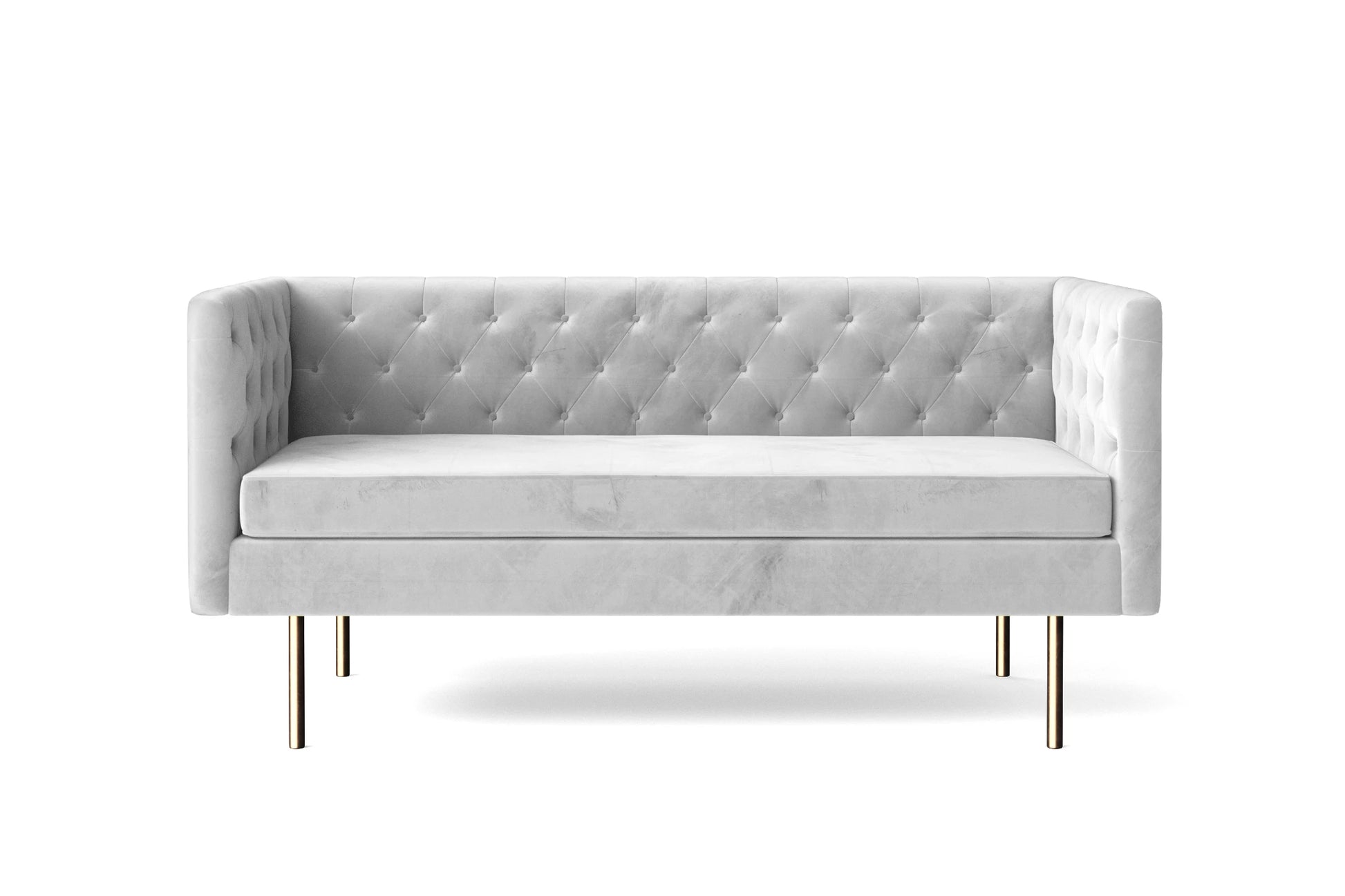 Spezia 2 Seater Sofa White Velvet