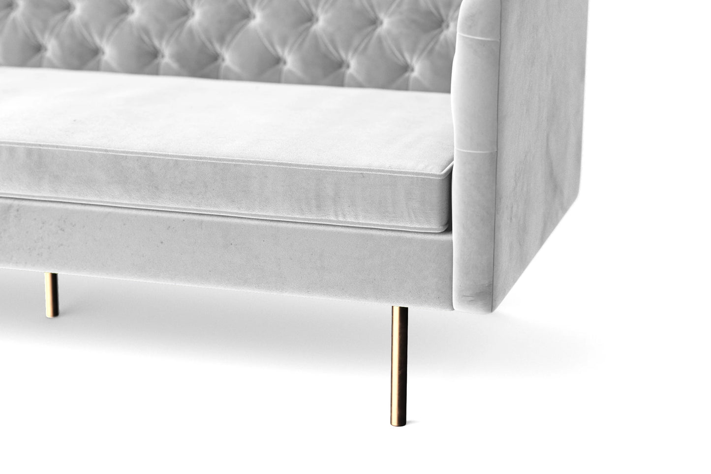 Spezia 2 Seater Sofa White Velvet