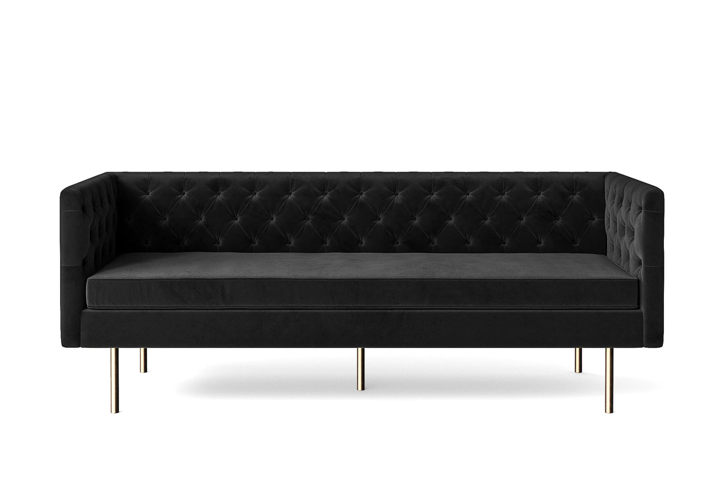 Spezia 3 Seater Sofa Black Velvet