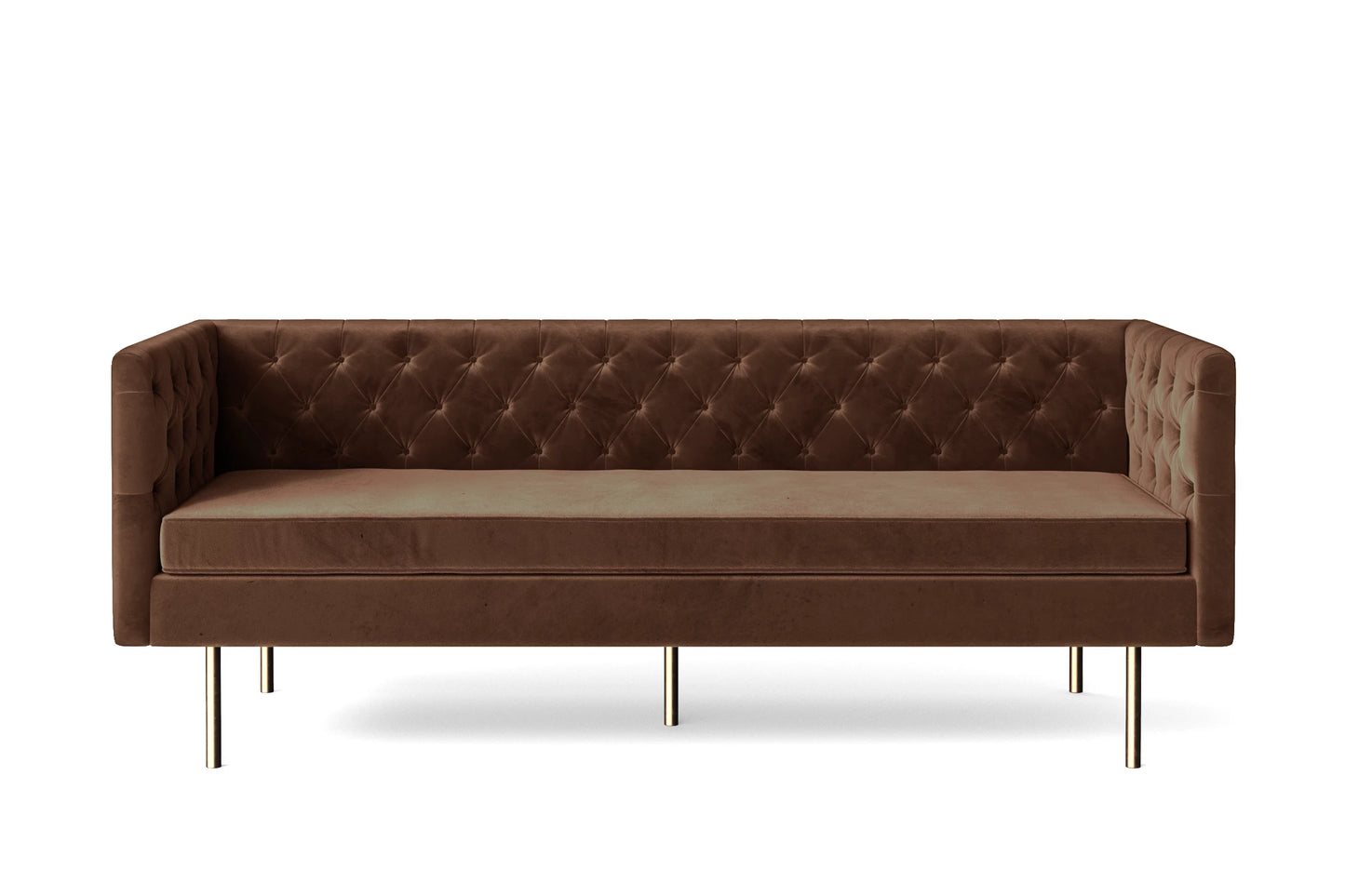 Spezia 3 Seater Sofa Coffee Brown Velvet