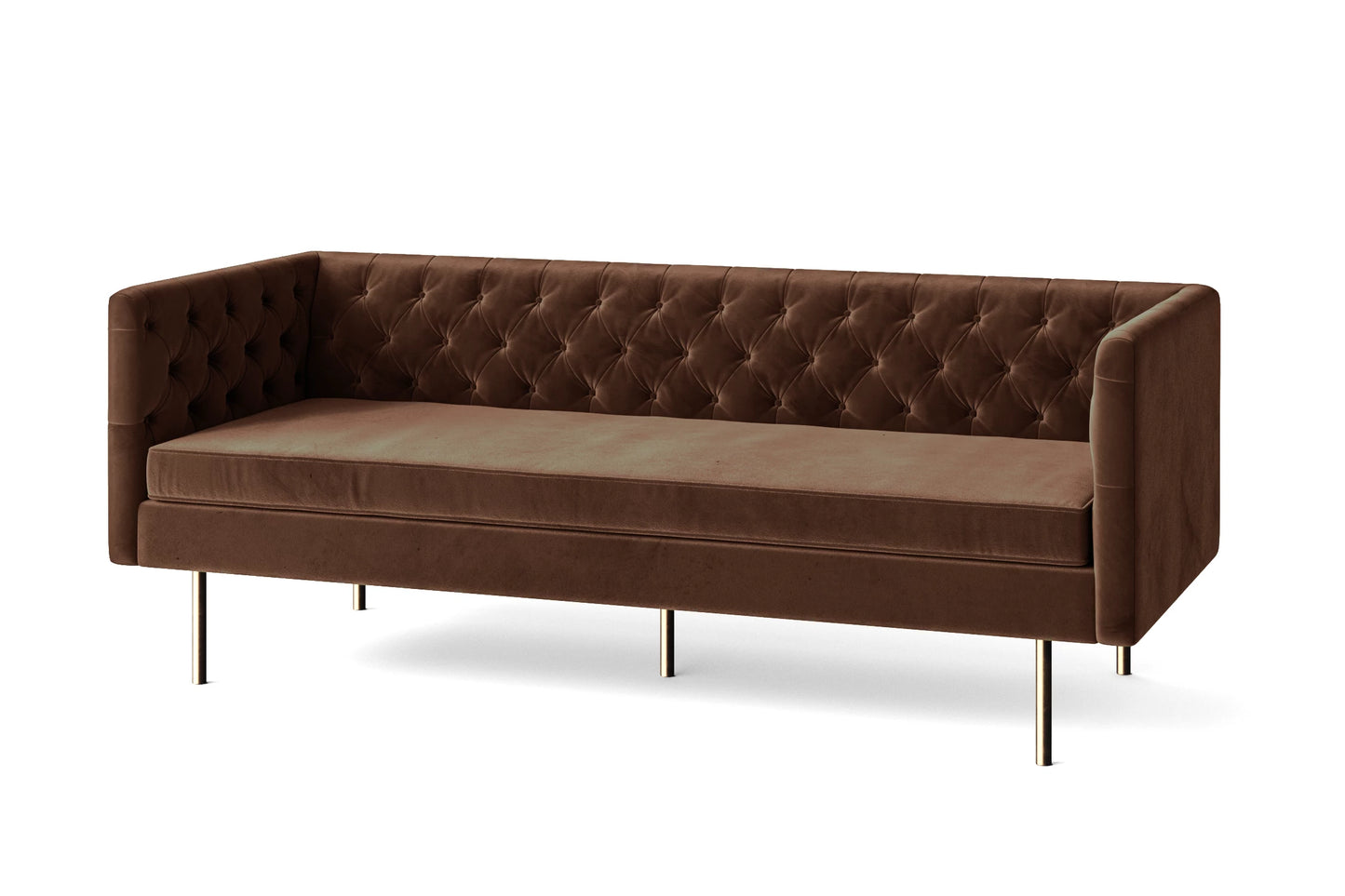 Spezia 3 Seater Sofa Coffee Brown Velvet