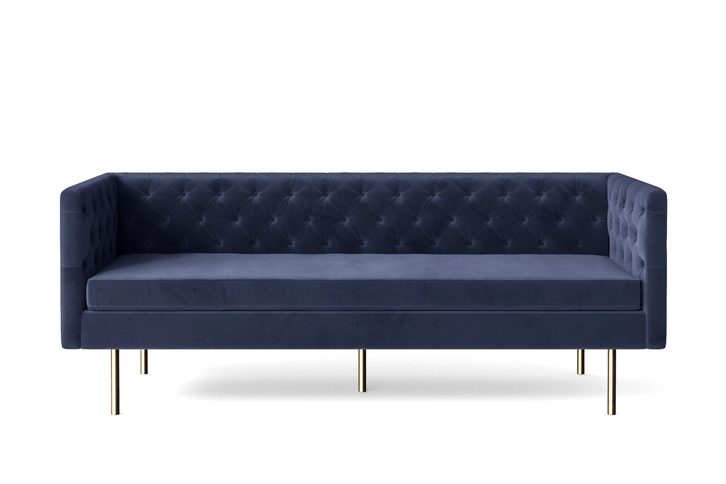 Spezia 3 Seater Sofa Dark Blue Velvet