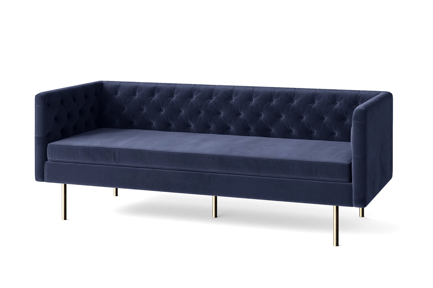 Spezia 3 Seater Sofa Dark Blue Velvet