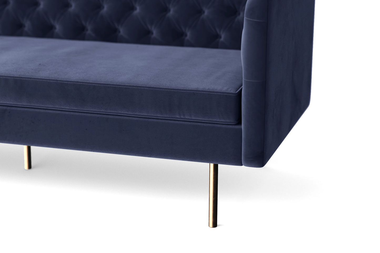 Spezia 3 Seater Sofa Dark Blue Velvet