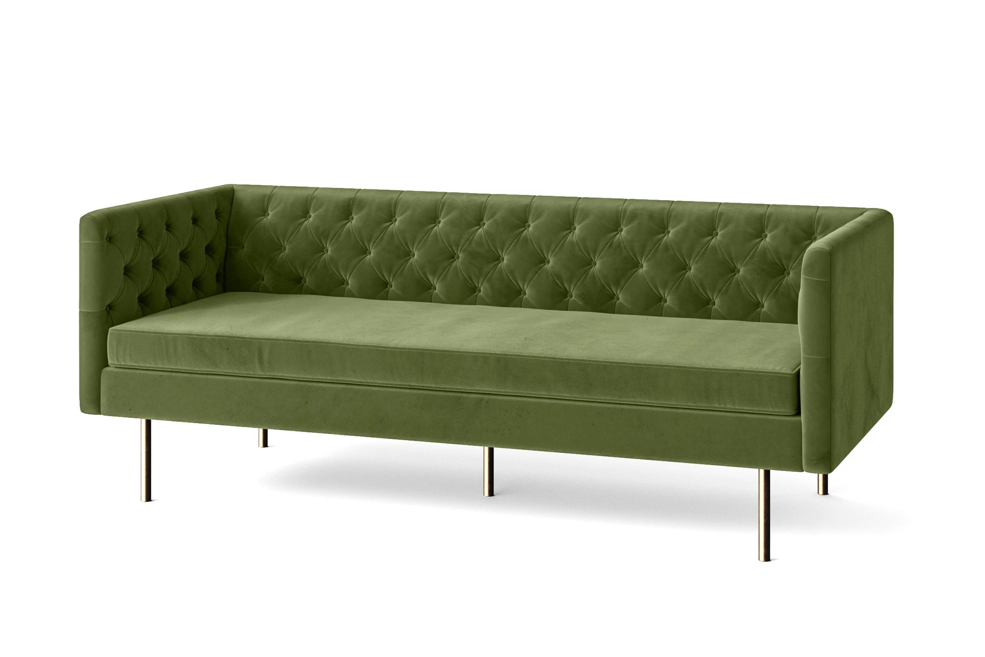 Spezia 3 Seater Sofa Lime Velvet