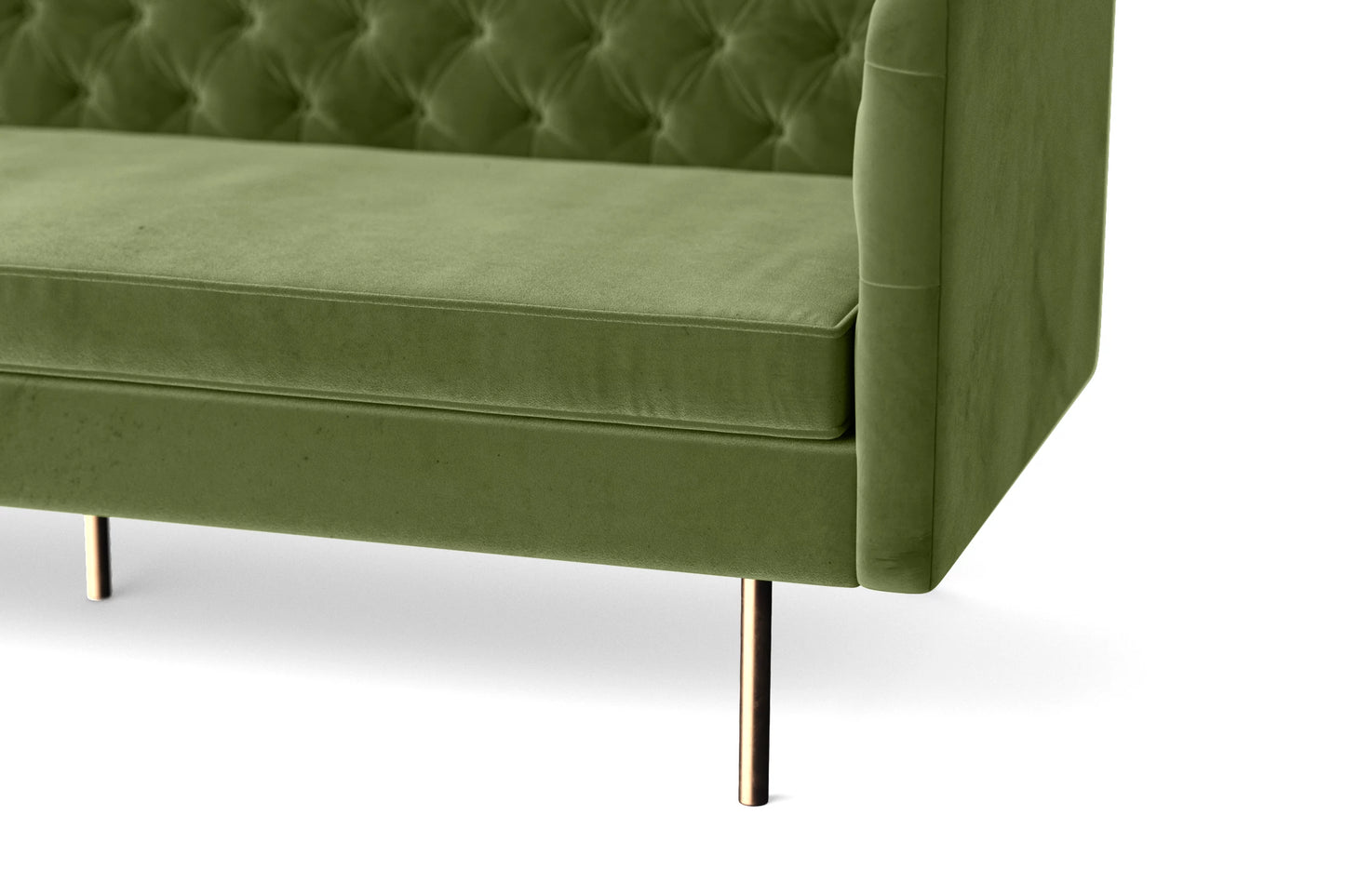 Spezia 3 Seater Sofa Lime Velvet