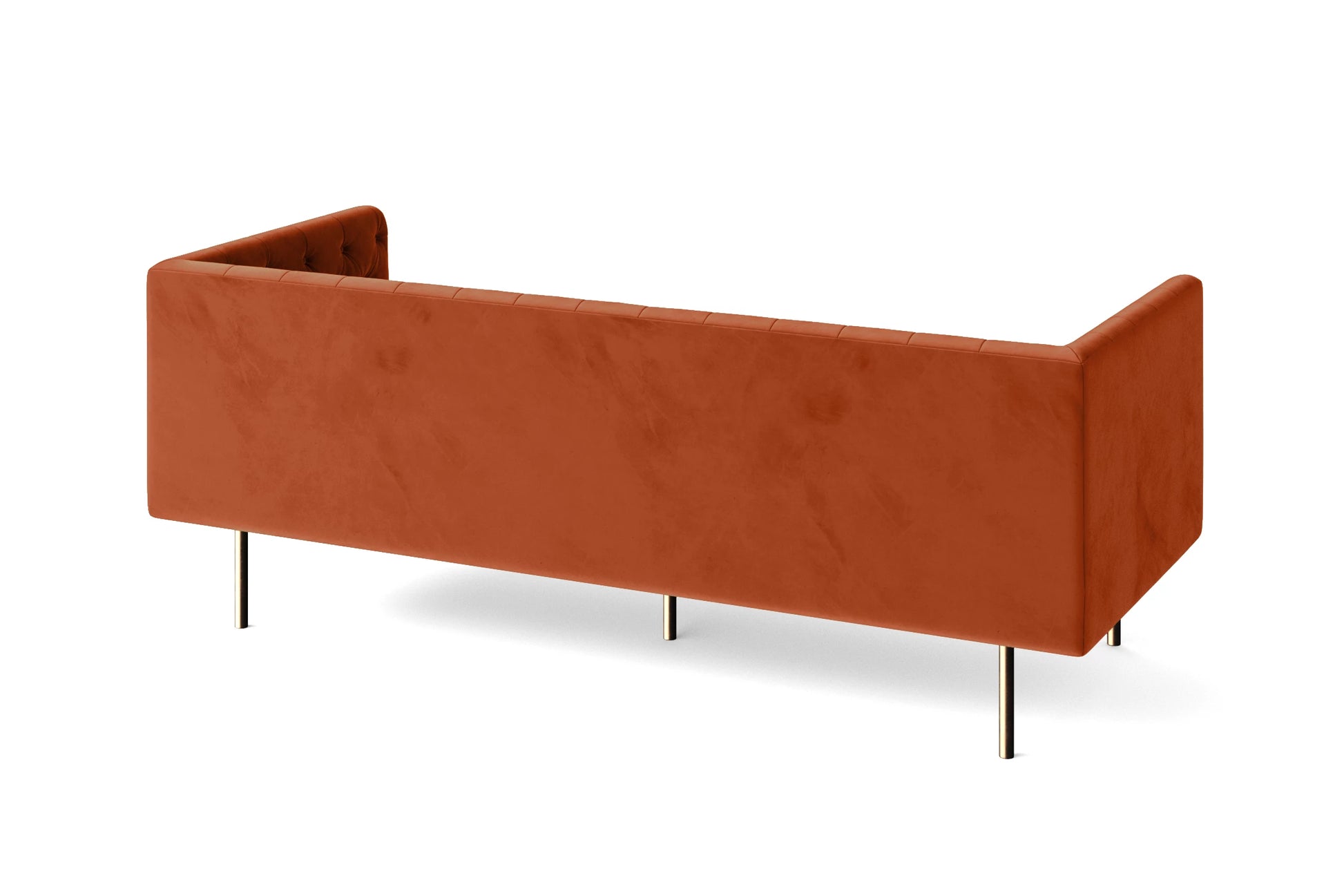 Spezia 3 Seater Sofa Orange Velvet