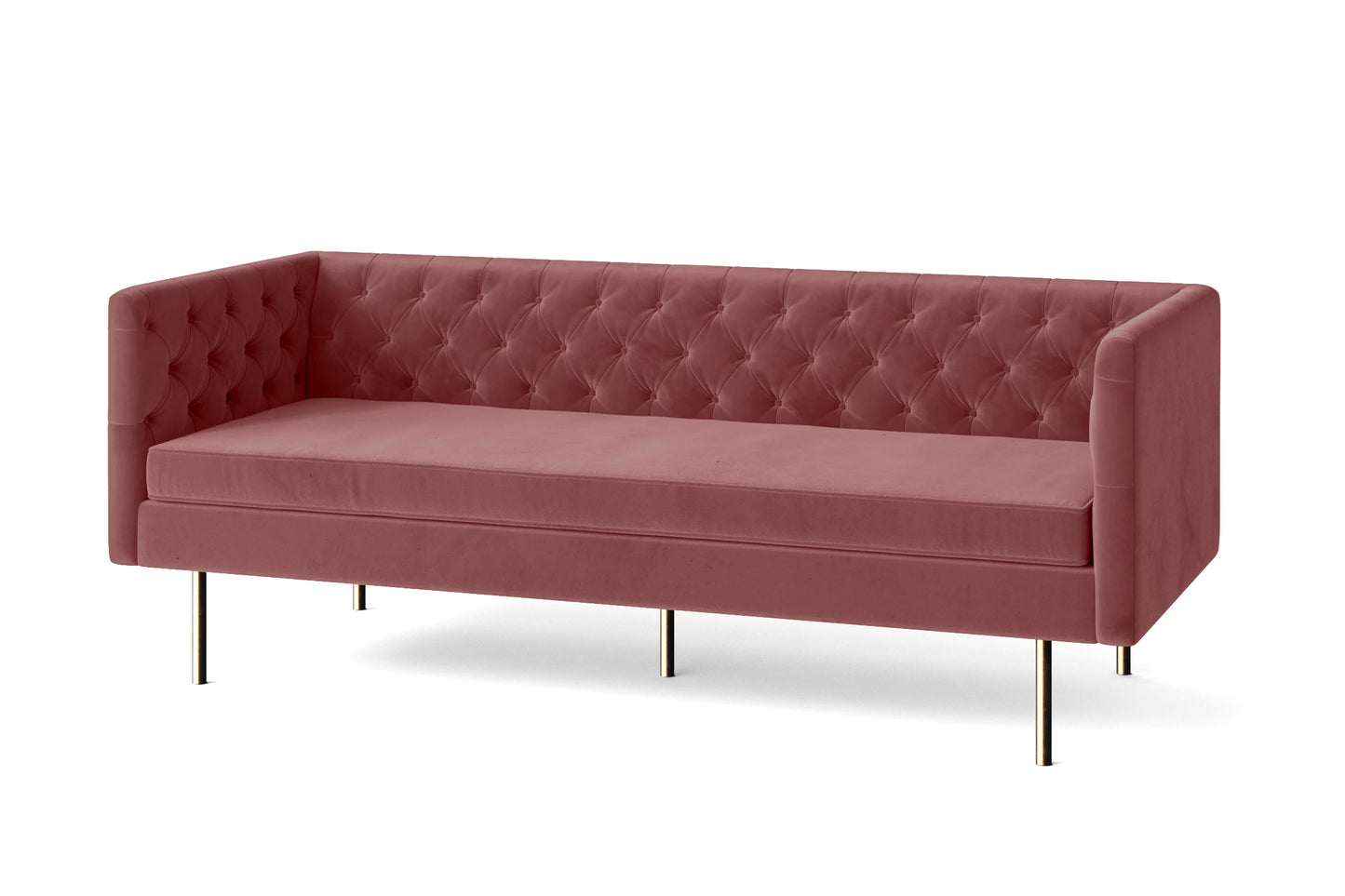 Spezia 3 Seater Sofa Pink Velvet