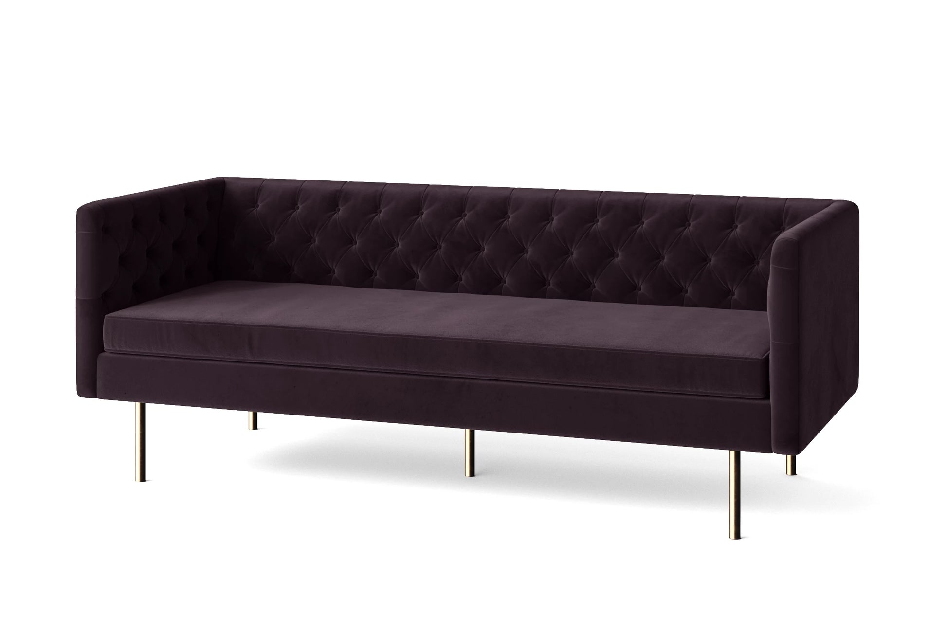 Spezia 3 Seater Sofa Purple Velvet