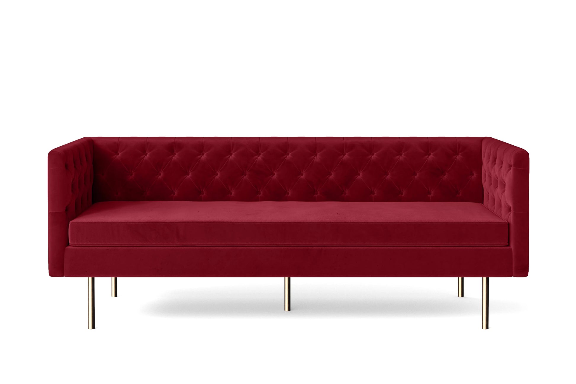 Spezia 3 Seater Sofa Red Velvet