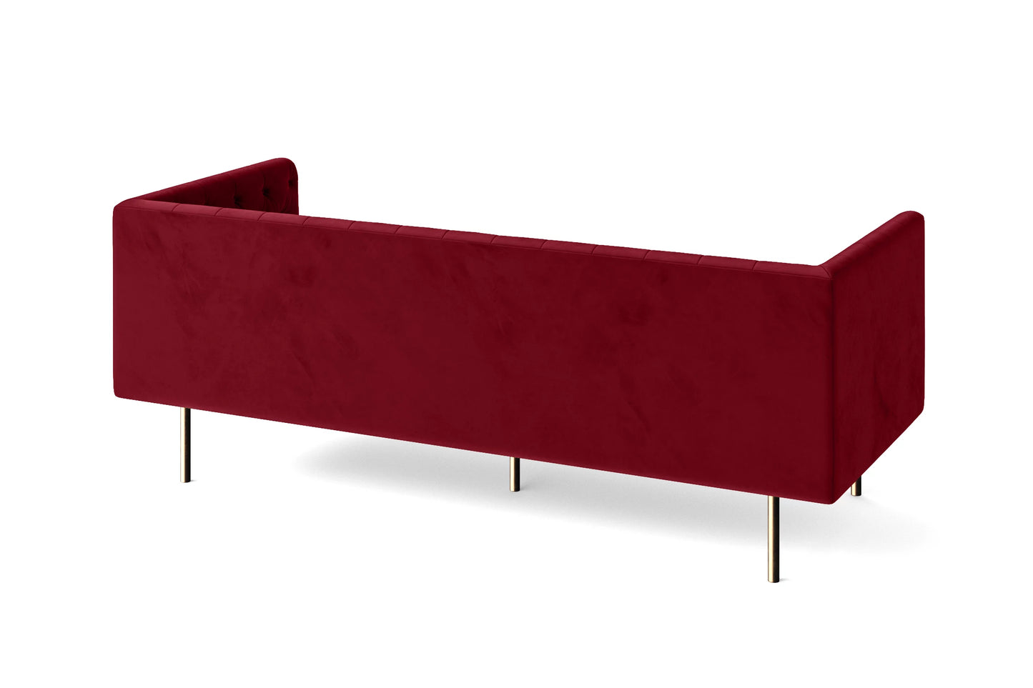 Spezia 3 Seater Sofa Red Velvet