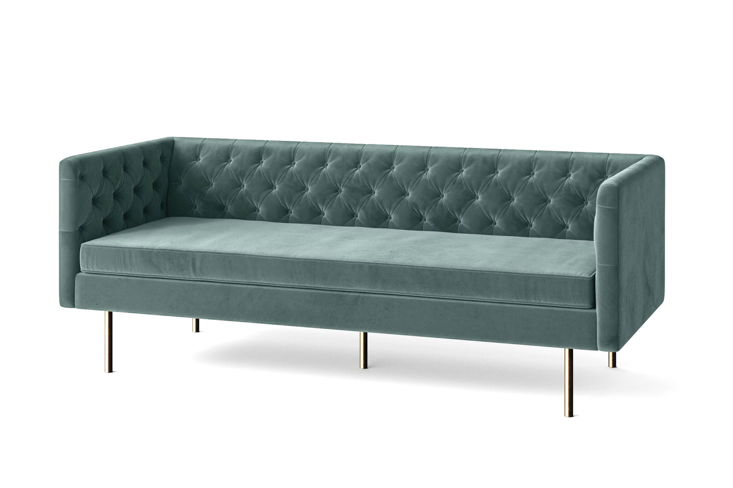 Spezia 3 Seater Sofa Teal Velvet