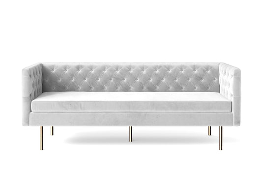 Spezia 3 Seater Sofa White Velvet