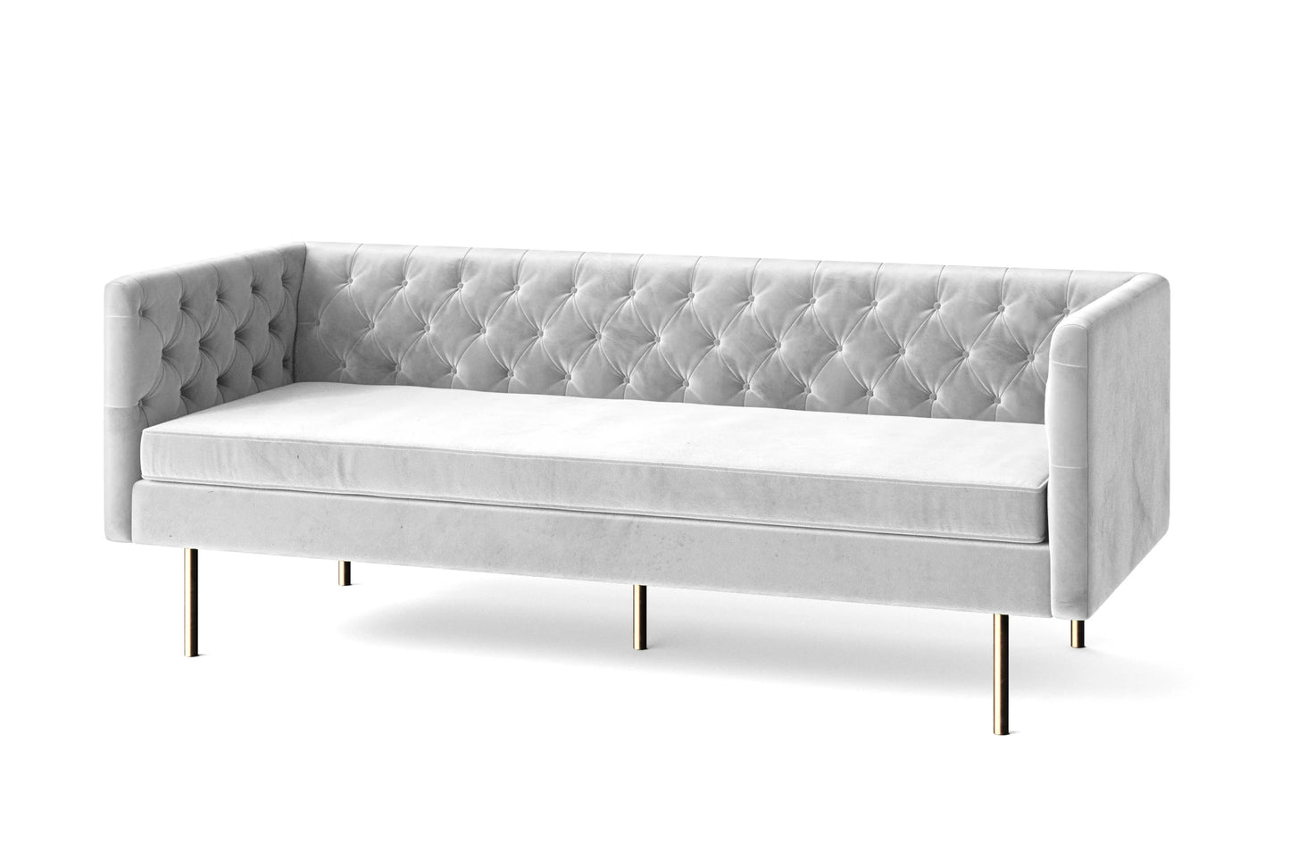 Spezia 3 Seater Sofa White Velvet