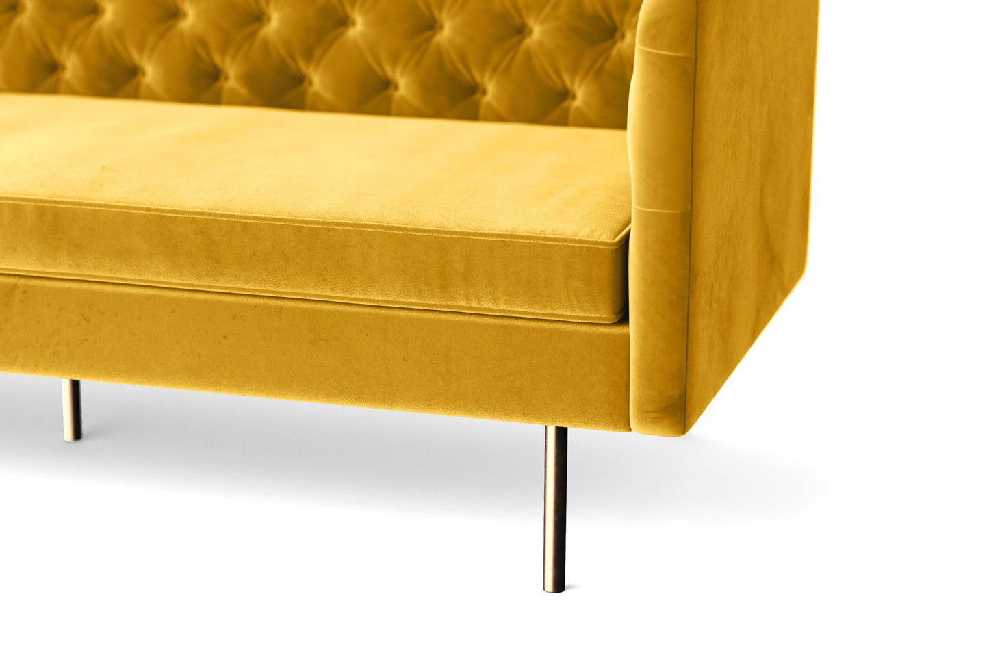 Spezia 3 Seater Sofa Yellow Velvet