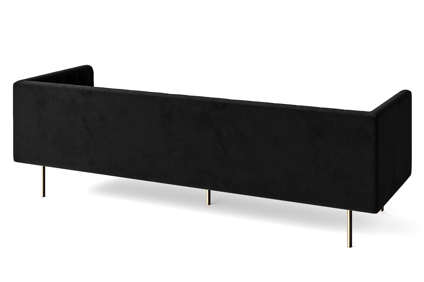 Spezia 4 Seater Sofa Black Velvet