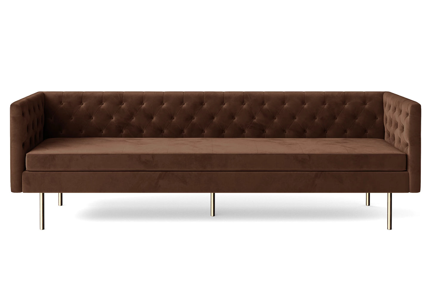 Spezia 4 Seater Sofa Coffee Brown Velvet