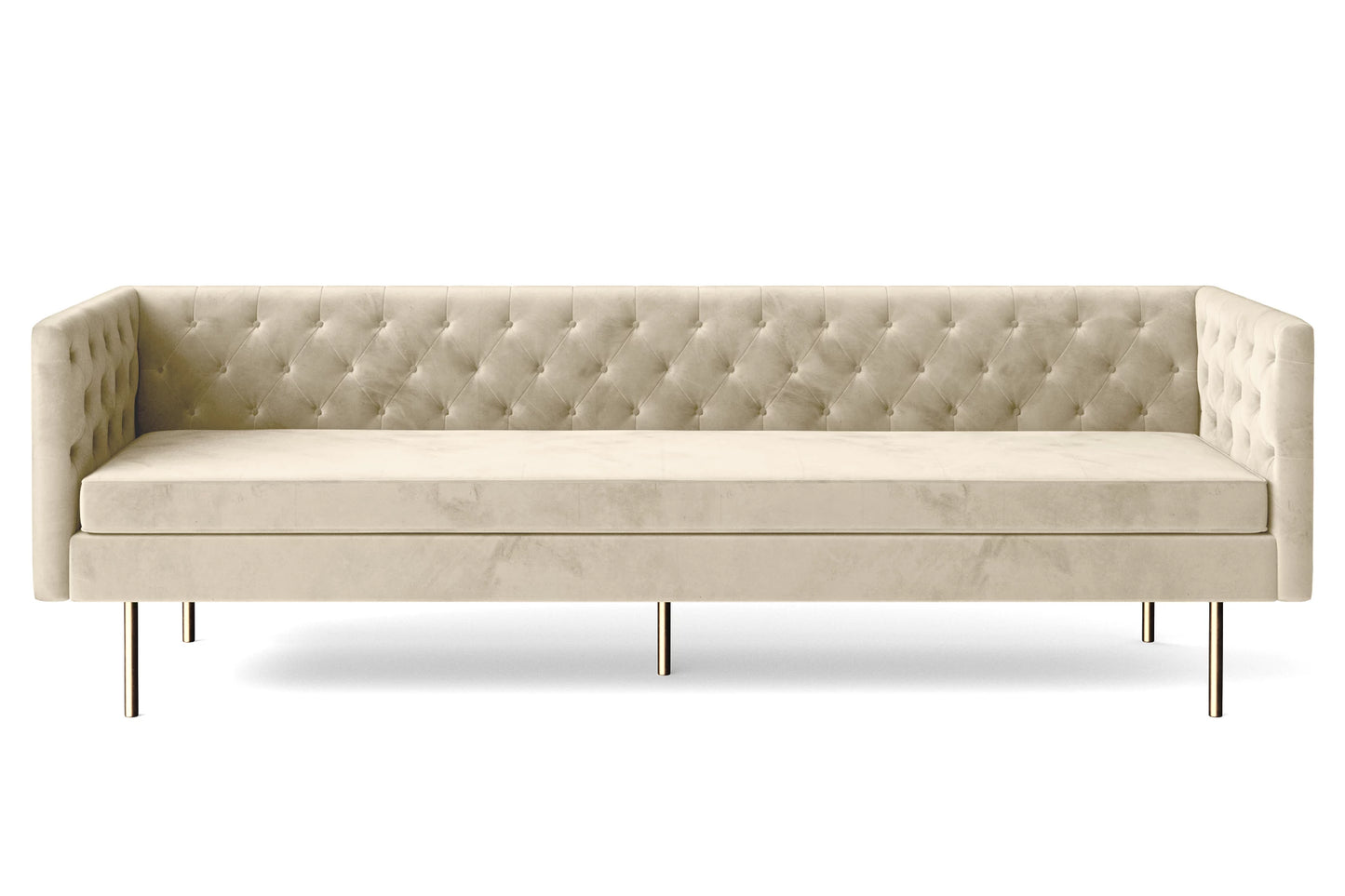 Spezia 4 Seater Sofa Cream Velvet