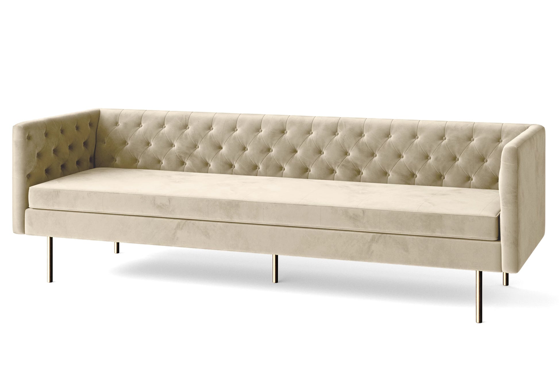 Spezia 4 Seater Sofa Cream Velvet