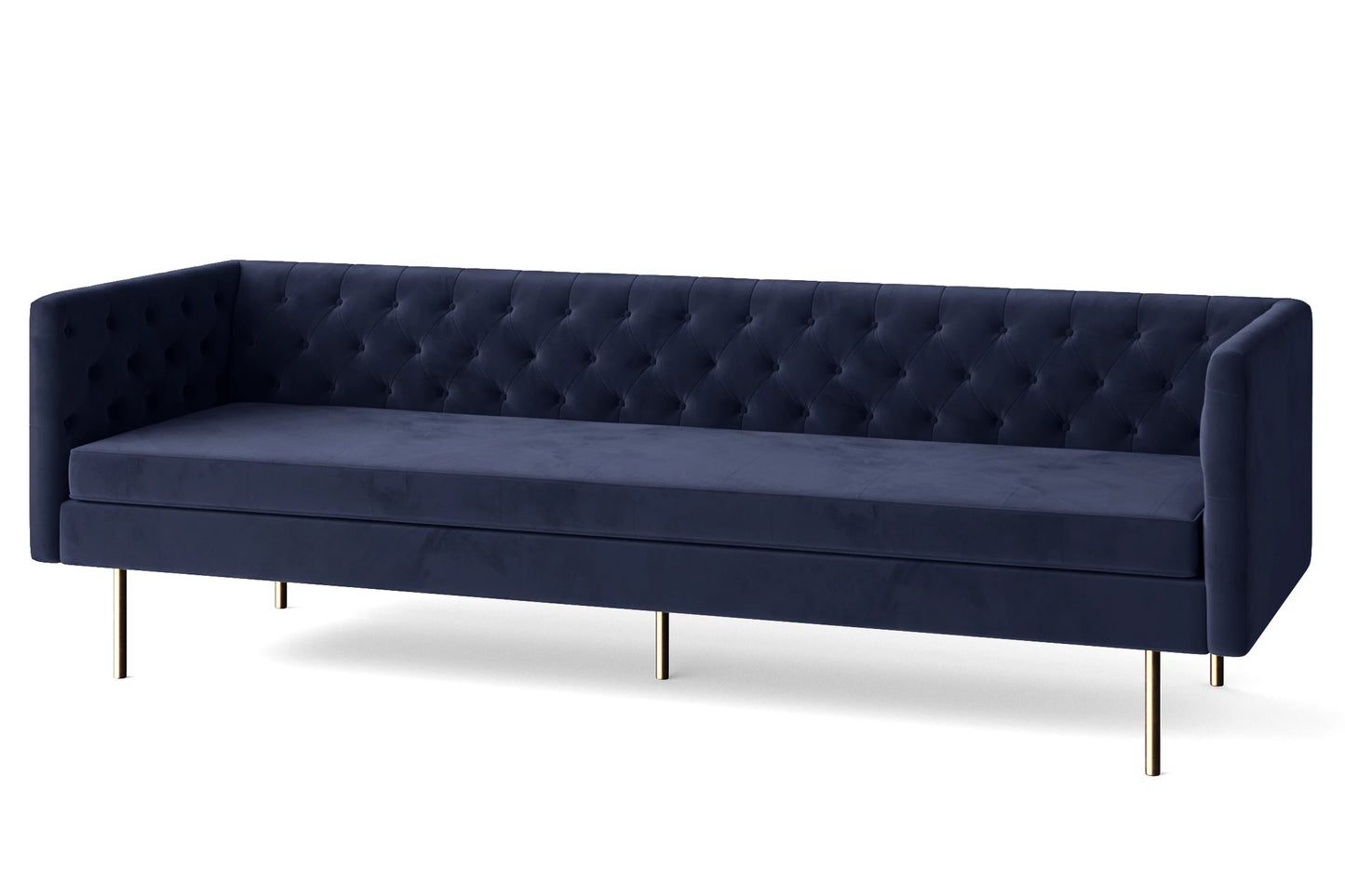 Spezia 4 Seater Sofa Dark Blue Velvet