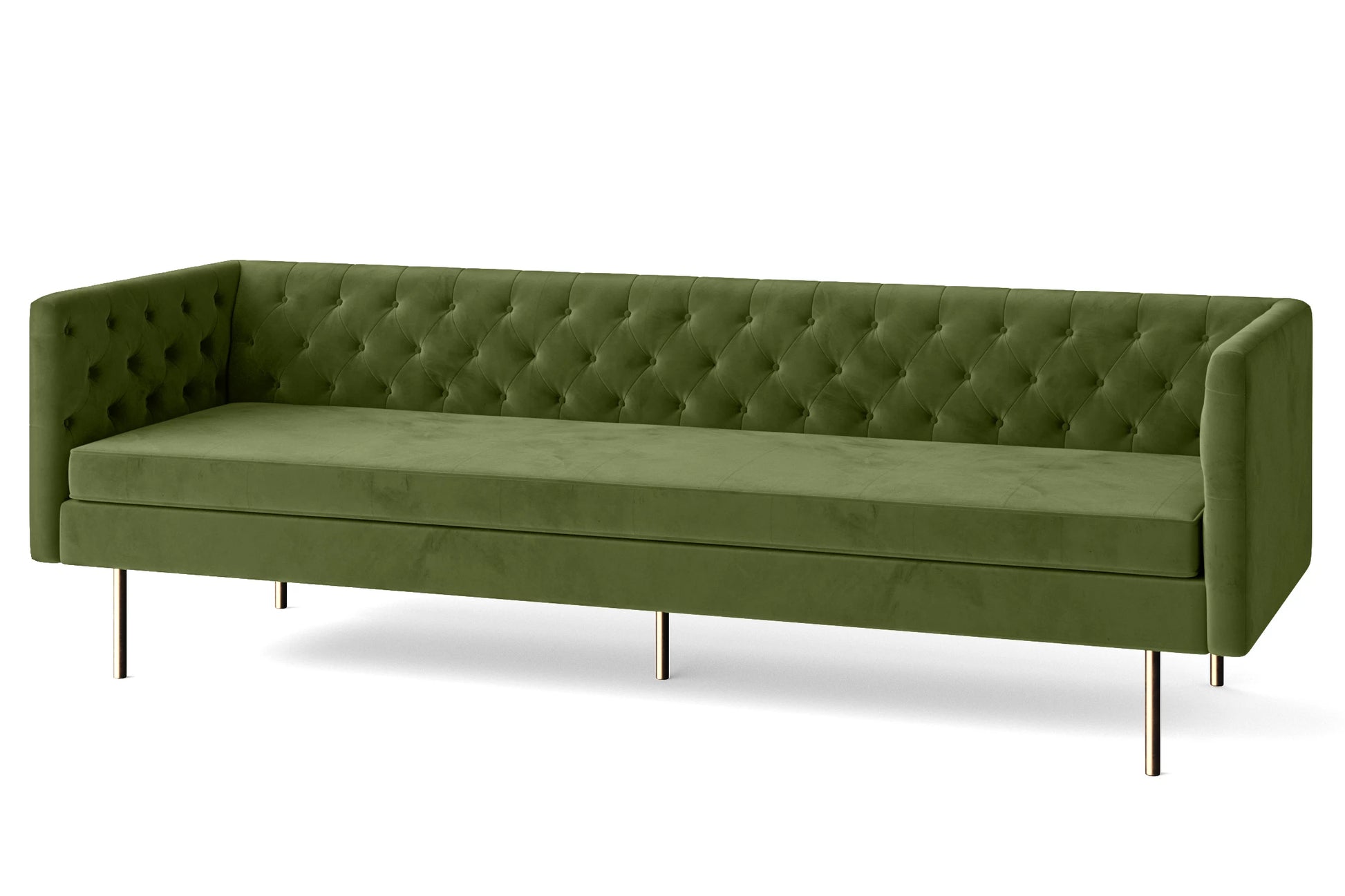 Spezia 4 Seater Sofa Lime Velvet