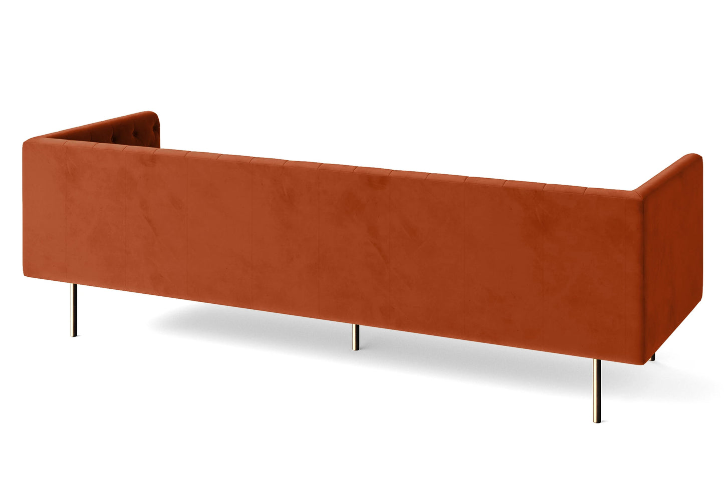 Spezia 4 Seater Sofa Orange Velvet