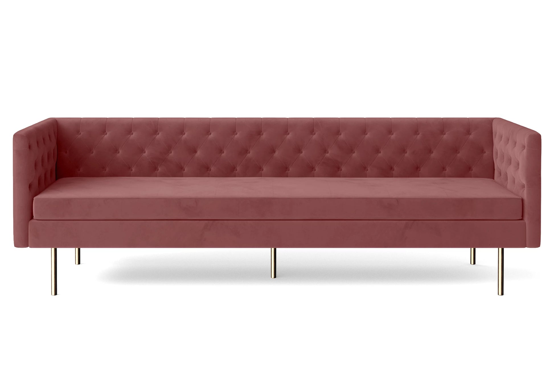 Spezia 4 Seater Sofa Pink Velvet