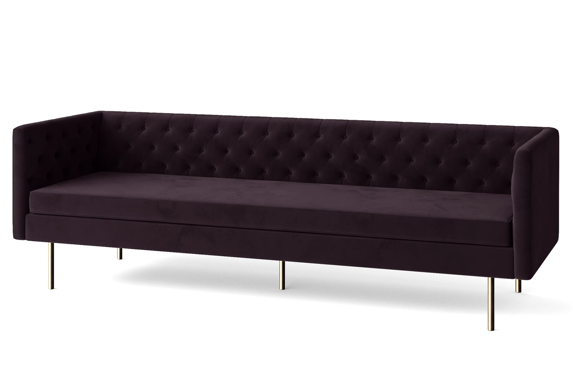 Spezia 4 Seater Sofa Purple Velvet